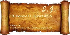 Stubenvoll Gusztáv névjegykártya
