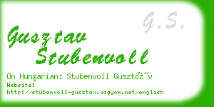 gusztav stubenvoll business card